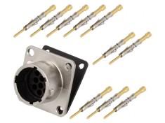 Conector circular RT360 soclu tată crimpat PIN 10 7,5A IP67
