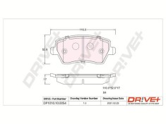 Dr!ve+ DP1010.10.0054 set placute frana disc
