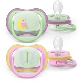Philips Avent Ultra Air Day&amp;Night SCF376/29 6-18m suzetă Girl 2 buc