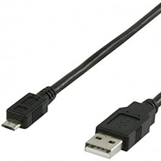 Cablu USB 2.0 tata - micro USB tata 1m negru VALUELINE