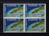 RO 1997 LP1441 &quot;Expo. Fila. &quot;Aeromfila &#039;97&quot; - supra.&quot; , bloc de 4, MNH