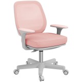 Vinsetto Scaun Birou Roz Respirabil cu Inaltime Reglabila Scaun Rabatabil cu 5 Roti cu Inclinare 55x48x82.5-94.5 cm | Aosom Romania