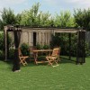 VidaXL Foișor cu pereți din plasă, gri taupe, 4x3 m, oțel 4003913