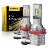 Set 2 becuri LED H11 Auxito&reg;, Canbus, lumina alb-rece, 4000 lumeni, faruri ceata