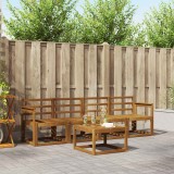 vidaXL Set de canapele de exterior 5 pcs natural Lemn Solid de Acacia 3365962