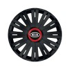 Set 4 capace roti Negre Cu Inel Rosu Active R15 Compatibil Cu Kia, Autohelix MSA