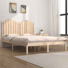 vidaXL Cadru de pat dublu 4FT6, 135x190 cm, lemn masiv pin