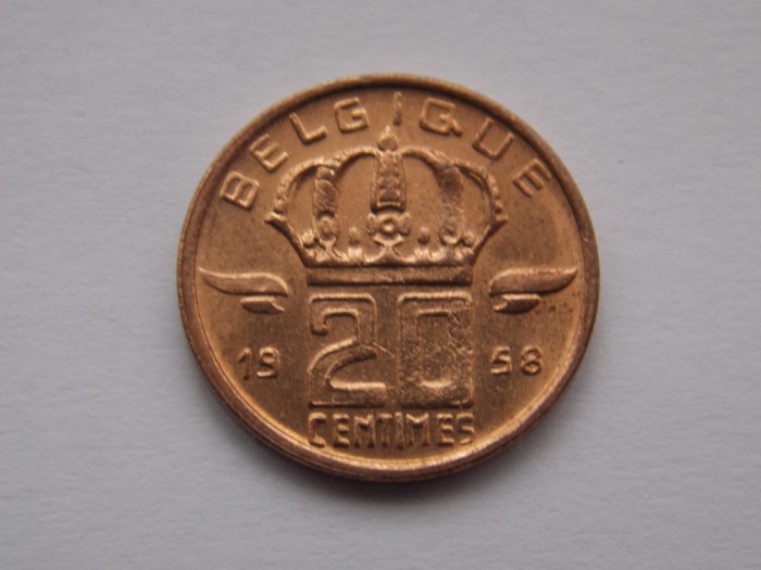 20 CENTIMES 1958 BELGIA-BELGIQUE