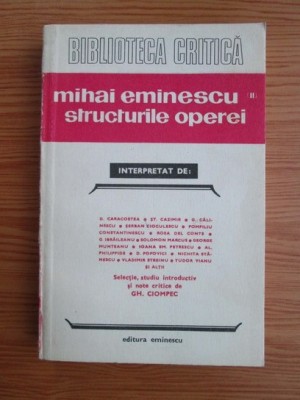 Gh. Ciompec - M. Eminescu - Structurile operei (II ) interpretat de ... foto