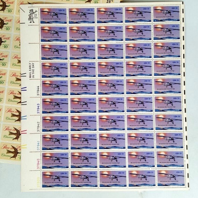 USA-1970-AVIATIE-coala cu 50 timbre de cate 13 centi foto