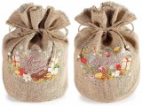 Set 2 saculeti cadouri Craciun iuta multicolora UP &Oslash;23cmx30H