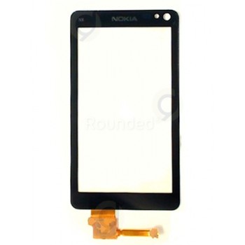 Display Nokia N8 (panou tactil) Gri &icirc;nchis incl. cadru frontal