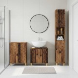 Cumpara ieftin Set de cabinet pentru baie cu 3 piese ARNHEM Lemn vechi