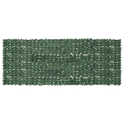 Paravan de balcon, frunze verde &amp;icirc;nchis, 400x150 cm foto