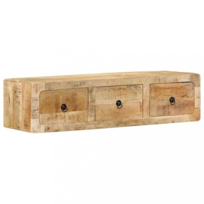 vidaXL Dulap TV montat pe perete 100x32x25 cm lemn masiv Mango brut foto