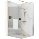 Panou de duș Rea Aero Intimo Gold Brush 120 Walk In + EVO