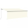 Copertina retractabila manual cu stor &amp; LED, crem, 4x3 m