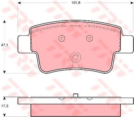 Set placute frana,frana disc FIAT GRANDE PUNTO (199) (2005 - 2016) TRW GDB1656