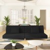 Gossi canapea extensibila cu 2 locuri, 2 perne, negru, textil