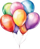Cumpara ieftin Sticker decorativ, Baloane, Multicolor, 73 cm, 8441ST-9, Oem
