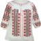 Bluza dama tip ie R21, marime L, alb/rosu