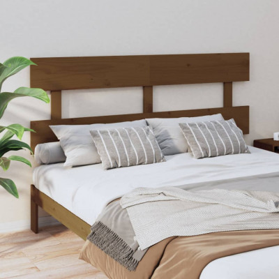 Tăblie de pat, maro miere, 164x3x81 cm, lemn masiv de pin foto