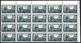 Romania 1945 - Lp 180 I - 50 DE ANI PODUL DE LA CERNAVODA - bloc de 20 timbre &ndash; MNH, Nestampilat