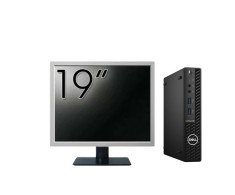 Pachet Calculator Second Hand DELL OptiPlex 3080 MiniPC, Intel Core i5-10500 3.10 - 4.50GHz, 8GB DDR4, 256GB SSD + Monitor 19 Inch NewTechnology Media