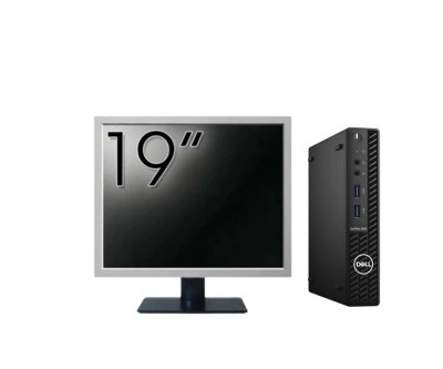 Pachet Calculator Second Hand DELL OptiPlex 3080 MiniPC, Intel Core i5-10500 3.10 - 4.50GHz, 8GB DDR4, 256GB SSD + Monitor 19 Inch NewTechnology Media foto
