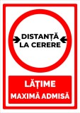 Indicator distanta la cerere latime maxima admisa