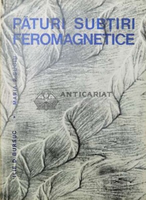 Paturi subtiri feromagnetice - 1969 - Maria P. Suciu ($U97) foto