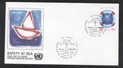 UN Geneva 1983 Safety at sea Mi.113 FDC UN.177 foto