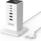 Prelungitor tip Turn Tessan TS-CS04, 6 prize, 4 USB, 2 USB-C, 30 W, cablu 2m