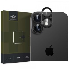Folie de protectie Camera Spate HOFI FullCam pentru Apple iPhone 16 Plus / 16, Sticla Securizata, Neagra