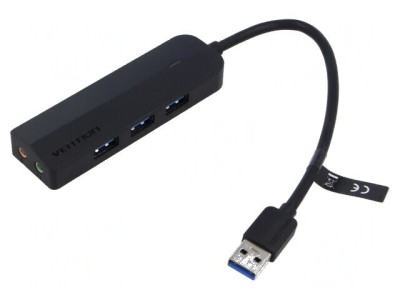 Hub USB 3.0 Plug and Play Black foto