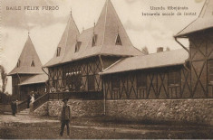 Carte postala Scoala de inot Baile Felix austro-ungara foto