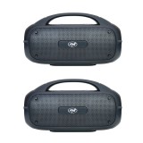 Set of 2 PNI FunBox BT600 portable speakers, pairing via Bluetooth with stereo sound function, 65W, IPX4