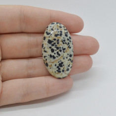 Cabochon jasp dalmatian 38x21x6mm c10