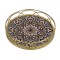 Tavă Servit, Model Mandala, Auriu Maro Nude, 32cm, Metalică