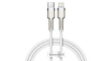 Baseus Cafule Cablu USB C - Lightning, PD, 20W, 1m (alb)