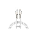 Baseus Cafule Cablu USB C - Lightning, PD, 20W, 1m (alb)