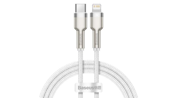 Baseus Cafule Cablu USB C - Lightning, PD, 20W, 1m (alb)