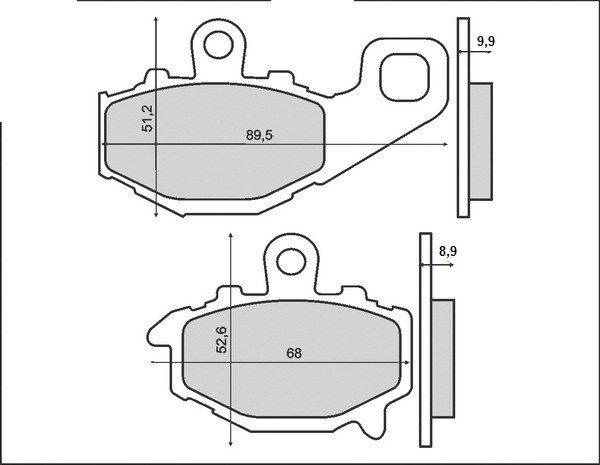 Set placute frana FT3089 - Kawasaki ZRX 400 - ZX 6R Ninja - ZZR 600 - ER 6F 650 - Z700 - ZX9 900 R Ninja - ZX 10R 1000 R Ninja