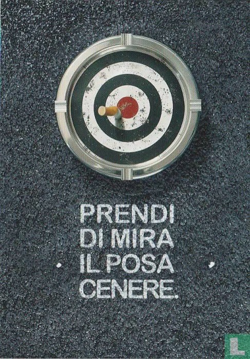 CY - Scrumiera portabila "Prendi di Mira il Posacenere / Tinteste Scrumiera!"