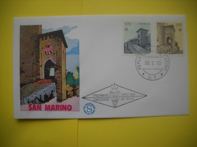 HOPCT PLIC FDC S NR 106 SAN MARINO -EUROPA CEPT 1978 foto
