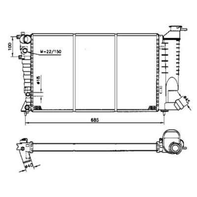 Radiator racire Peugeot 306 (7_), 08.1996-12.2002 1,4 55kw; 1,8 74kw Manual; 1,8 81kw; 2,0 99kw ; Benzina, Automat, Cu/fara AC, cu conectori rapizi i foto