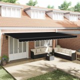 vidaXL Cortina Retractabilă Manual Negru 600 &times; 300 cm țesătură 3331633