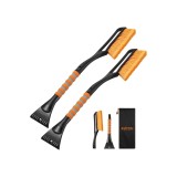 Răzătoare de gheață 2 &icirc;n 1, 68.6 cm, detașabilă pentru parbrizul mașinii și perie de zăpadă cu m&acirc;nă ergonomică din spumă