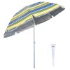 Pachet Umbrela protectie solara 2m + suport tip burghiu alb Zilan ZTS8486_2