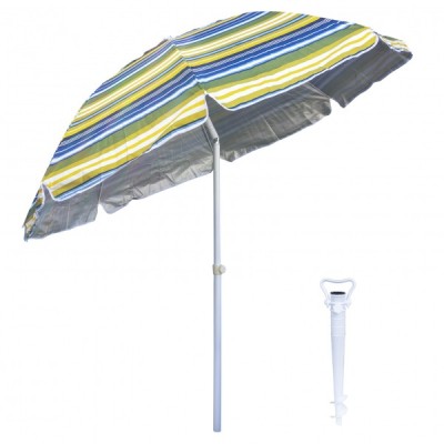 Pachet Umbrela protectie solara 2m + suport tip burghiu alb Zilan ZTS8486_2 foto